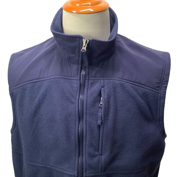 Duluth Trading Vest Mens Large Blue Fleece Full Zip Polyester Nylon Pockets Zips - Picture 2 of 12